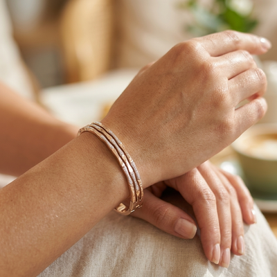 Artful Triple Ring Designer Bracelet