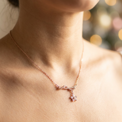 Elegant Crystal Bar Drop Necklace