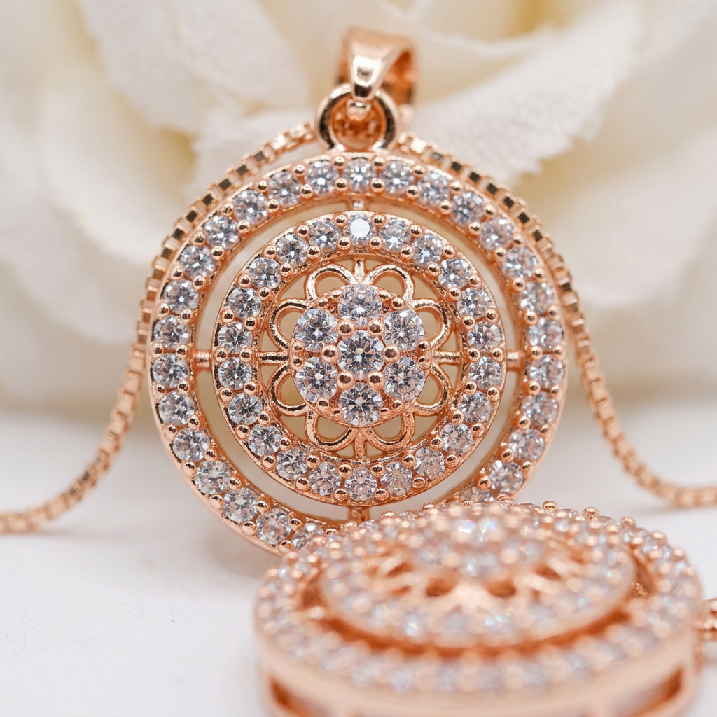 Pendant Necklace & Stud Earring Jewelry Set